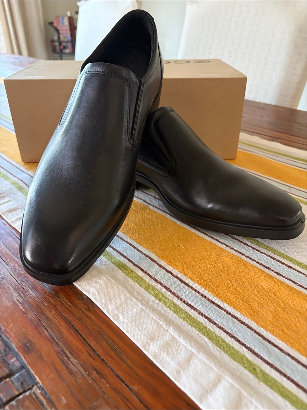 Ecco Black Men's Loafers Slip-Ons